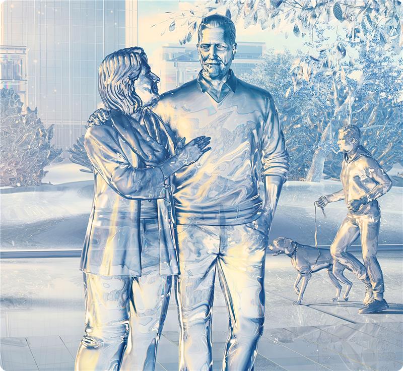 Campaign image of people in park