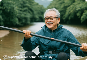 Image of actor portrayals for actual case studies (patients with recurrence based on rising PSA after therapy)